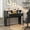 Black, variant on Topcobee Extendable Computer Desk with 2 Storage Drawers Convertible Home Office Rolling Study Writing Desk, Modern Furniture for Home Office-Rustic Brown