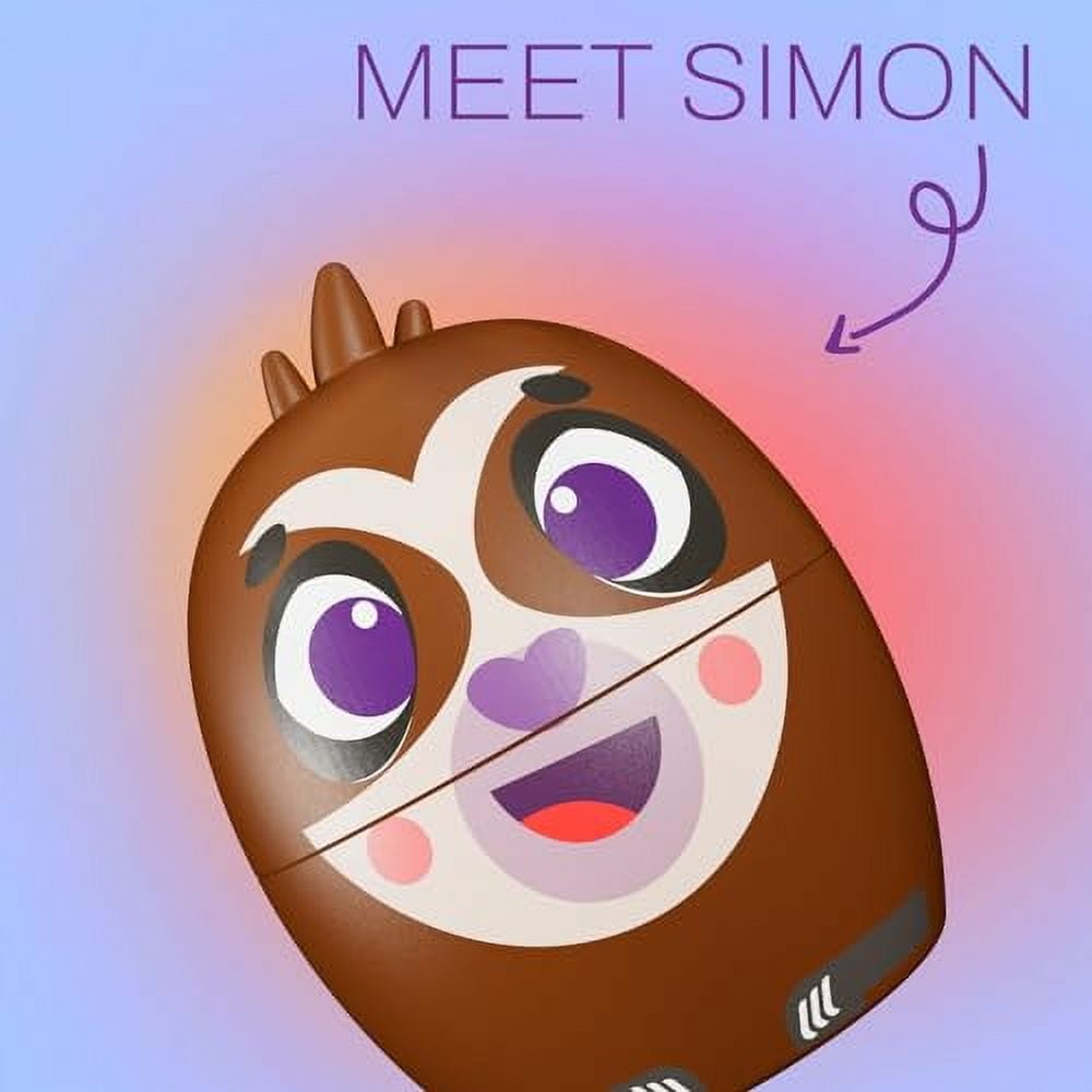 Simon the Sloth Child's Casual Listening Bluetooth In-Ear Earbud with Ear Gels, White