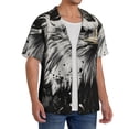 thumbnail image 2 of Fuzoiu Ink Style Bald Eagle Print Men's Casual Short,Men's Short Sleeve Shirt,Mens Casual Button Down Shirts,Cuban Collar Summer Shirt for Beach, Vacation, and Outdoor Activities-4X-Large, 2 of 5