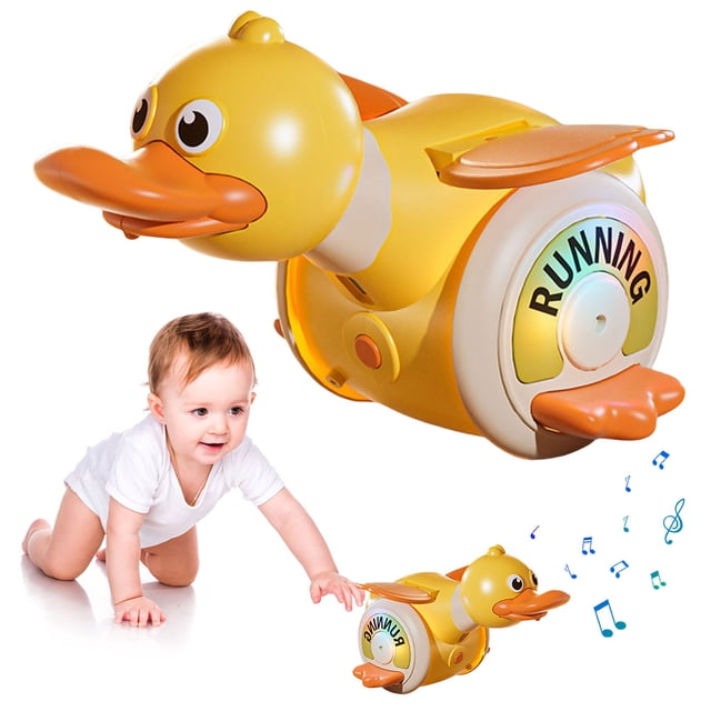Baby Musical Duck Juguete Gateo Pato Guardado para Bebés Regalos () Amarillo