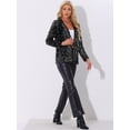 thumbnail image 4 of DARING DIVA Sequin Blazer Jacket Sparkly Open Front Cardigan M Silver, 4 of 6