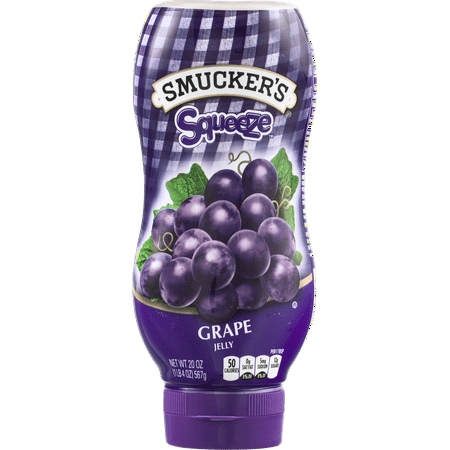 (4 Pack) Smucker's Squeeze Grape Jelly, 20 oz (Best Grape Jelly Recipe)