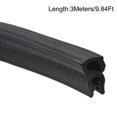 thumbnail image 3 of Uxcell Fits 1-3mm Edge 3Meters Length 0.87" Height Trim Seal with Top Bulb EPDM Rubber Seal, 3 of 5