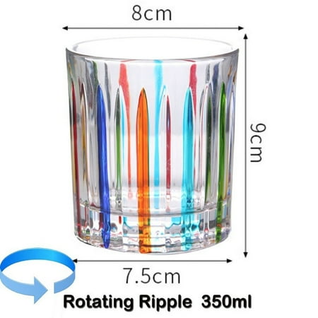 

Unique Rotating Whiskey Glass Old Fashioned Glass for Drinking Bourbon