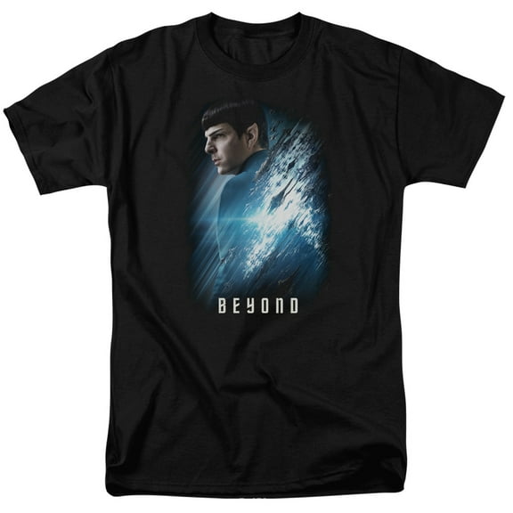 Star Trek Beyond Spock Poster Adult 18/1 T-Shirt Black