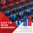 thumbnail image 4 of Yiokii Nut and Bolt Thread Checker 26/44pcs Standard and Metric Set Thread Identifier Screw Size Gauge 23 Inch & 21 Metric for Detecting Fixed Bolts or Threaded Holes in Enclosed Areas W1N4, 4 of 5