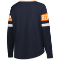 thumbnail image 3 of Women's New Era Navy Chicago Bears Plus Size Throwback Lace-Up Long Sleeve T-Shirt, 3 of 3