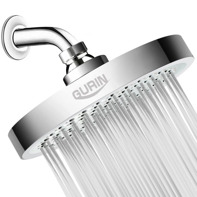 Alcachofa de ducha Gurin High Pressure Rain, 1.8 GPM, cromada