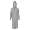 thumbnail image 5 of Baberdicy Cardigan Sweater Women's Solid Color Long Sleeved Hooded Medium Length Sweater Cardigan Women's Cardigans Gray 1, 5 of 5