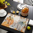 thumbnail image 4 of Vintage Pumpkin Fall Placemats Set of 2, Thanksgiving Weeping Maple Leaves Washable Wipeable Table Mats for Dining Tables, Indoor Outdoor Kitchen Place Mats for Holiday Party Table Decor, 4 of 9