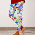 thumbnail image 2 of XIAONU Bunny Print Leggings For Women Slim Stretchy High Waisted Full Length Soft Legging Stretchy Festive Holiday Leggings, 2 of 4