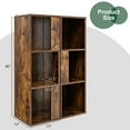 thumbnail image 4 of Costway 2 PCS 3-tier Wood Bookshelf Display Storage Rack for Small Spaces Rustic Brown, 4 of 11