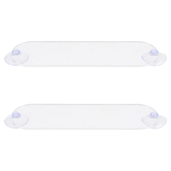Toyvian 2-Pack Clear Acrylic Card Holders with Strong Cups for Car Windshield and Dashboard Organization Accessories