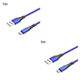 thumbnail image 2 of Sidaley Cable de carga Cable USB tipo C Cable de datos de rápido Accesorio de cable de teléfono móvil de nailon trenzado, 1 metro, Azul 1M 2piezas, 2 of 6