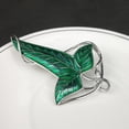 thumbnail image 5 of Broche elegante de hoja de árbol verde de elfo de Navidad para mujer y hombre, colgante, collar, capa, broche, joyería para disfraz, 5 of 5