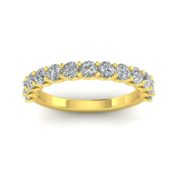 Certified 1.25ctw Diamond Wedding Band in 14k Yellow Gold (G-H, I1)