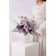 thumbnail image 4 of Rosas artificiales con degradado de rosas polvorientas, 25 unidades con tallos para centros de mesa de ramos de boda DIY (degradado morado), 4 of 5