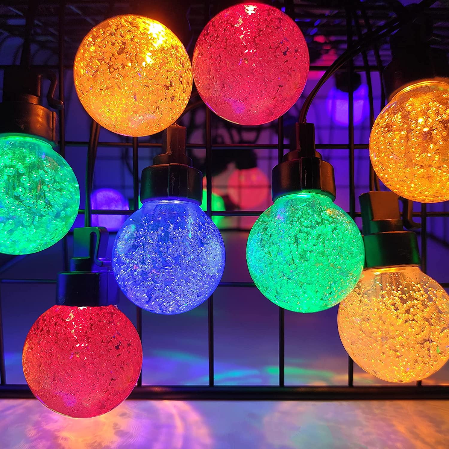 Bibana35 FT Globe String Lights Outdoor Commercial Grade Light with 20 G50 Shatterproof LED Bulbs Waterproof Extendable for Indoor Outdoor Wedding Garden Party Christmas Trees Decoration (Multicolour)