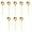 Titanium Gold, variant on TOP-MAX 8PCS Mini Coffee Stirring Spoons Dessert Scoop Stainless Steel Teaspoons Titanium Gold