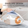 thumbnail image 4 of Yayeee Pillowcase Standard Size Set of 2 Satin Wrinkle Resistant Pillow Case, Orange Seahorse, 4 of 7