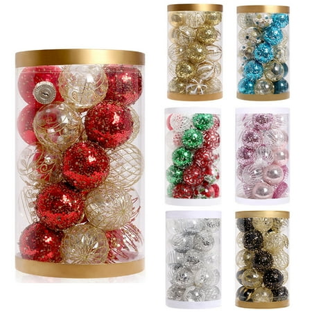 

XDian 25Pcs Christmas Balls Suspendable Shatterproof Round Xmas Tree Decor Hanging Ball Pendant for Party