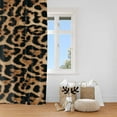 thumbnail image 5 of Cheetah Print Curtains 52WX84H Rod Pocket Leopard Not Blakout Curtains for Bedroom Living Room Wild Animals Print Drapes 2 Panels, 5 of 7