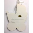 thumbnail image 2 of Midwest CBK Baby's First Birthday Pram Carriage White 4 x 3 Inch Earthenware Christmas Ornament, 2 of 2