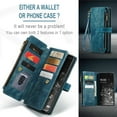 thumbnail image 5 of CaseMe Case for Samsung Galaxy S20 Ultra Wallet Case for Women Men, Fashion Durable PU Leather Magnetic Flip Lanyard Strap Wristlet Zipper Card Holder Wallet Phone Case for Galaxy S20 Ultra 6.9-inch, 5 of 11
