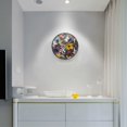 thumbnail image 5 of Yayeee Wall Clock Battery Operated 11.9" Silent Quartz Non-Ticking for Living Room Decor, Colorful Flowers, 5 of 8