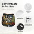thumbnail image 6 of Lsque Sunflower Field Spotted Dog Printed Women's Running Shorts with Liner Pockets,Elastic Quick Dry Workout Athletic Gym Yoga Shorts,Womens High Waist Shorts-, 6 of 9