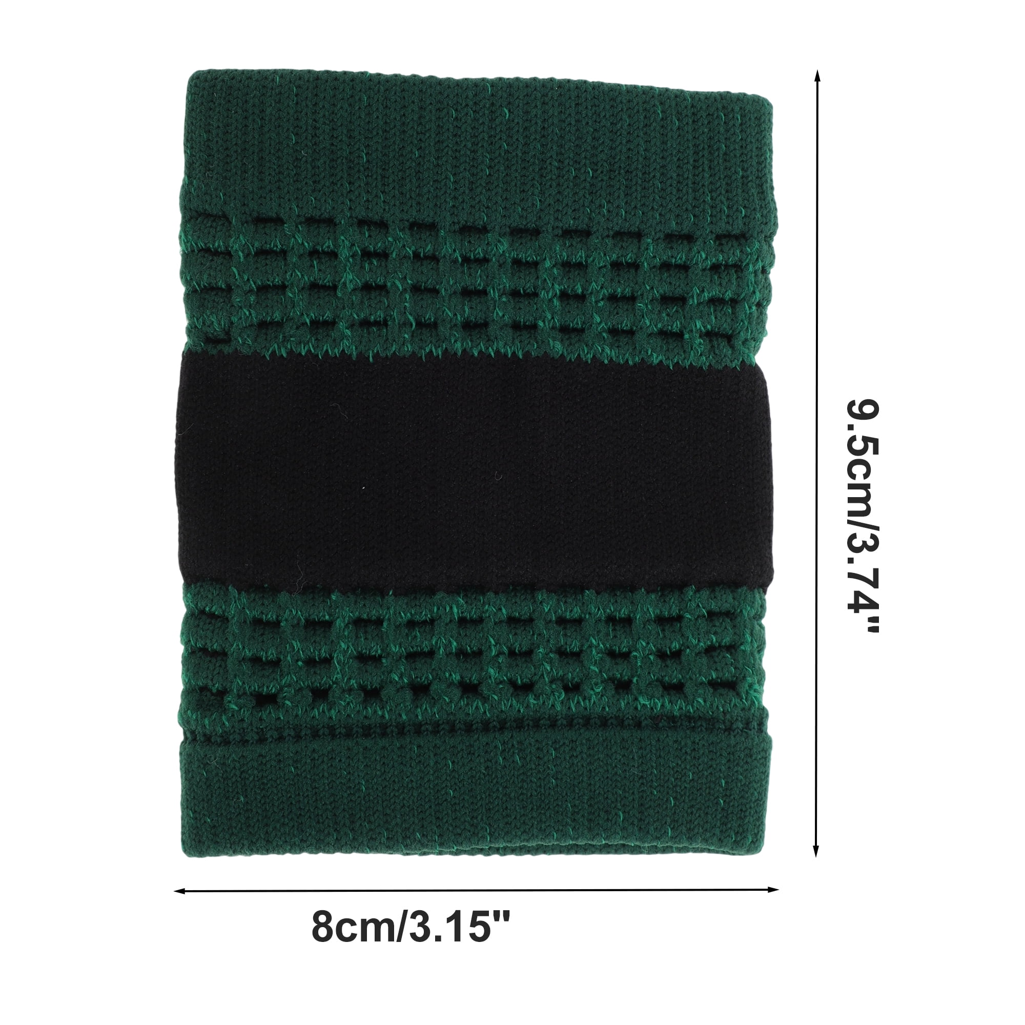 Unique Bargains Durable Perspiration Wicking Wrist Sweatbands 1 Pc Dark Green Black