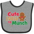 thumbnail image 3 of Inktastic Cute Enough to Munch with Gingerbread Man Boys or Girls Baby Bib, 3 of 4