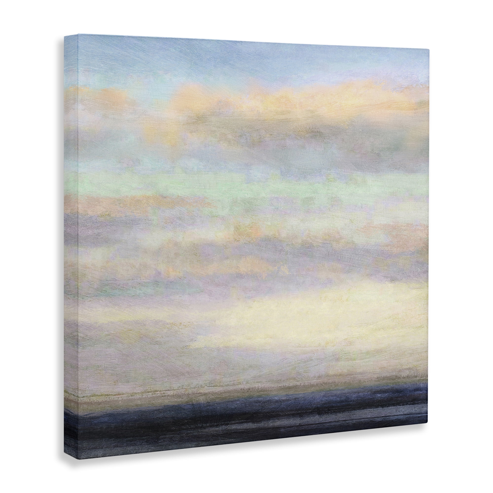Stupell Industries Cloudy Abstract Bay Scene Coastal Painting Gallery Wrapped Canvas Art Print Wall Art, 36 x 36