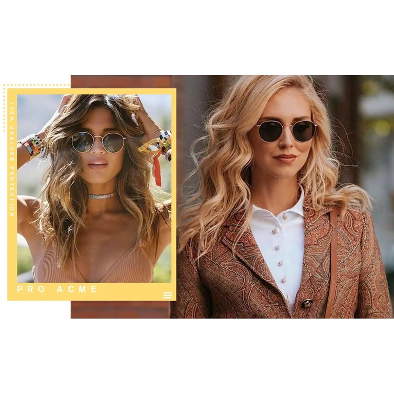 Women\'s Round Sunglasses w/ Polarized UV Protection Trendy Retro Designer Style Amazon.com: SIPHEW Vintage Round Polarized Sunglasses for  main image 3