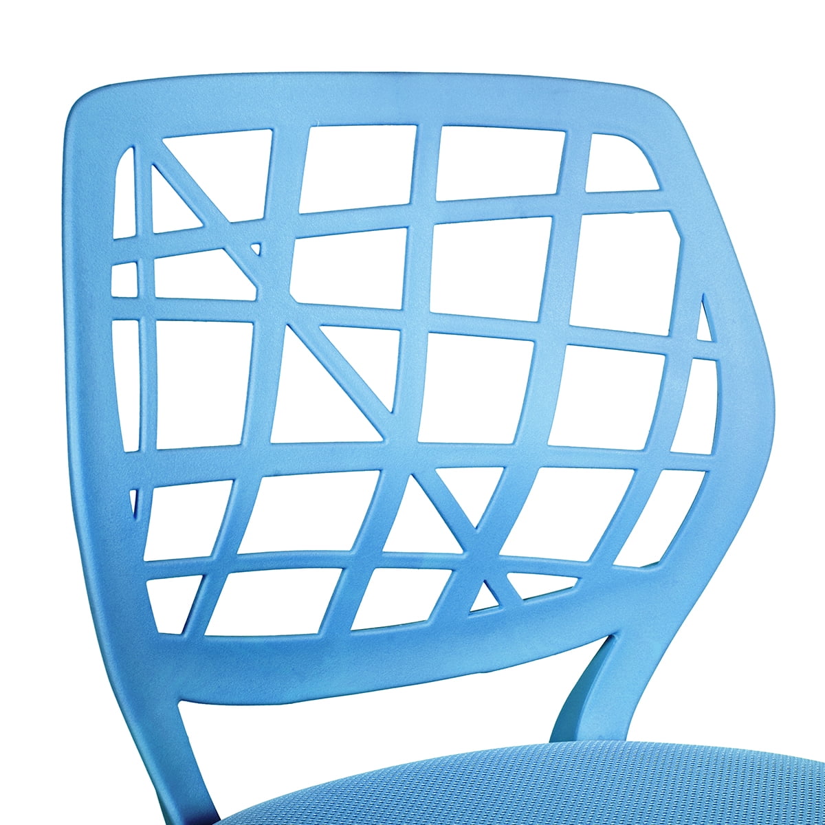 Armless Task Chair for Teens Girls, 360° Swivel Height Adjustable Desk Chair, PP Mesh Back Fabric Seat with Rolling Casters for Study Bedroom Vanity