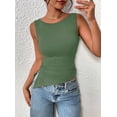 thumbnail image 2 of PRETTYGARDEN Womens Ruched Tank Tops Summer Sleeveless Slim Fit T Shirts Blouses Going Out Y2K Fashion Clothes, 2 of 7