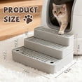 thumbnail image 4 of Adjustable Litter Box Step Ramp, 3-Step Litter Catcher Tray, for Auto Litter Robots, Easy Clean, for Kittens and Senior Cats, 4 of 8