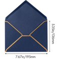 thumbnail image 2 of Paquete de 100 sobres A7 NQ 5 x 7 Azul oscuro con borde dorado, 2 of 5