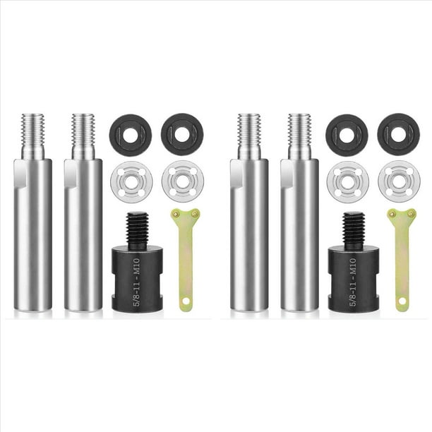 2X Poste de Extensión para Amoladora Angular, Poste Adaptador para Pulidora con Rosca M10, Extensión para Amoladora/Pulidora Angular Tipo 100