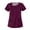 04 Dark Purple, variant on Scrub Tops for Women Basic Tees for Women Asymmetric Round Neck Plus Size Light Lounge Solid Color Short Sleeve Stretchy with Pockets Red Size 4XL