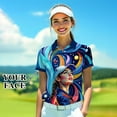thumbnail image 2 of HOMYGIFTS Women’s Artistic Golf Polo Shirt – Vibrant Mosaic Golfer Design, 2 of 8