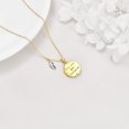 thumbnail image 2 of Sterling Silver Sunflower Necklace You Are My Sunshine With Initial Necklaces Birthday Gift for Her, 2 of 7