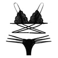 thumbnail image 1 of Conjuntos de lencería, lencería sexy de encaje para mujer, ropa de dormir, babydolls para mujer XL negro, 1 of 8