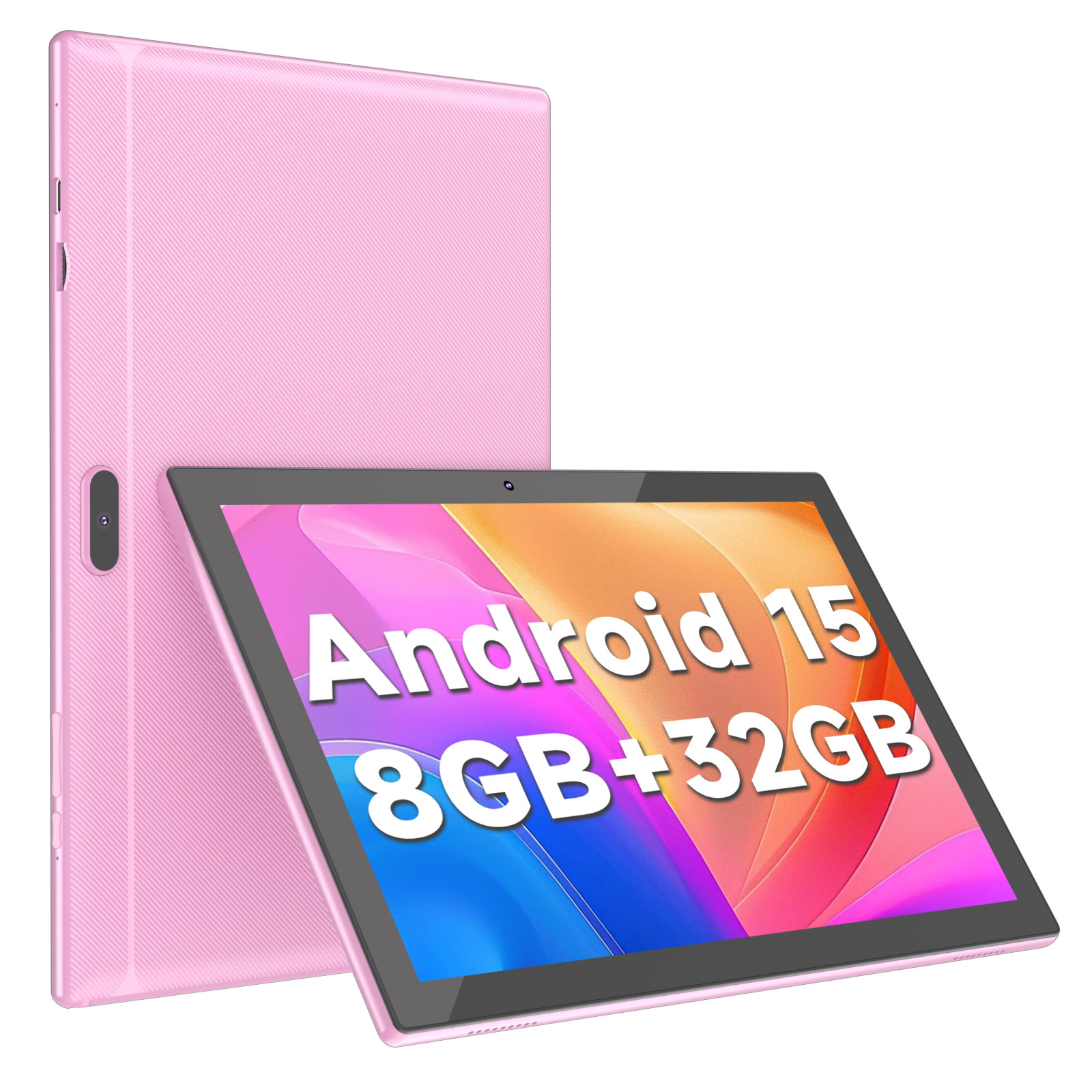 10.1 Inch Android 15 Tablet, 8GB RAM 32GB ROM/ 1TB Expandable Tablets, 1.8Ghz Quad-core Processor WiFi Tablet, 6000mAh Battery, 1280*800 IPS HD Touch Screen, 5G WiFi 6 Tablet, GMS Google Tableta PC.