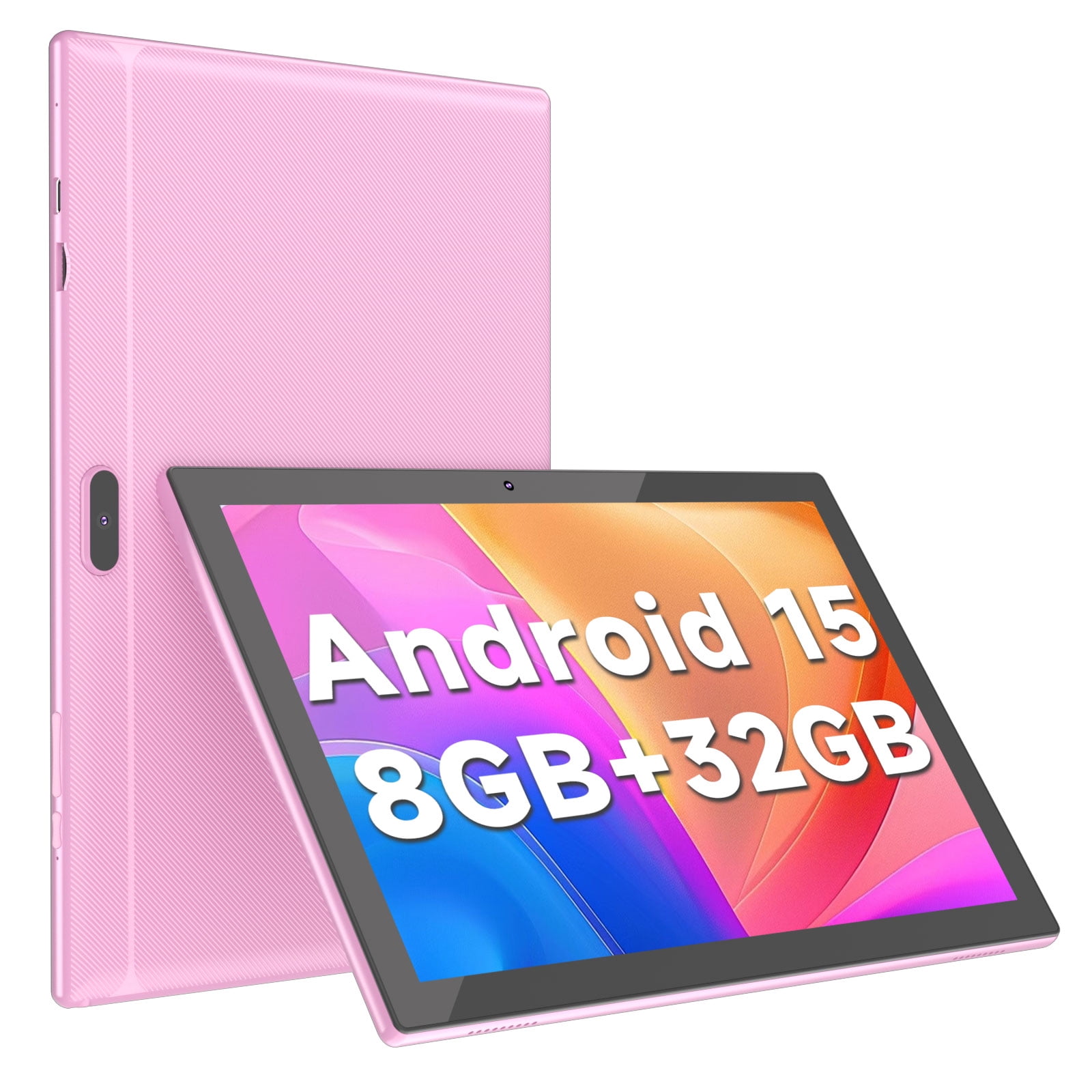10.1 Inch Android 15 Tablet, 8GB RAM 32GB ROM/ 1TB Expandable Tablets, 1.8Ghz Quad-core Processor WiFi Tablet, 6000mAh Battery, 1280*800 IPS HD Touch Screen, 5G WiFi 6 Tablet, GMS Google Tableta PC.