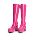 thumbnail image 4 of DREAM PAIRS Women's Platform Heeled Knee High Boots, Long Chunky Tall Gogo Boots for Fall, 4 of 7