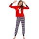 thumbnail image 1 of Pijama de Navidad con estampado de alce rojo para el hogar, ropa de casa familiar con estampado de dibujos animados, novedad, 1 of 4