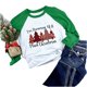 thumbnail image 1 of Camiseta de Navidad para mujer, temporada festiva, regalo para amantes, camiseta de manga larga, camiseta con costuras a juego de colores para mujer Pompotops  gfhjh4615, 1 of 7