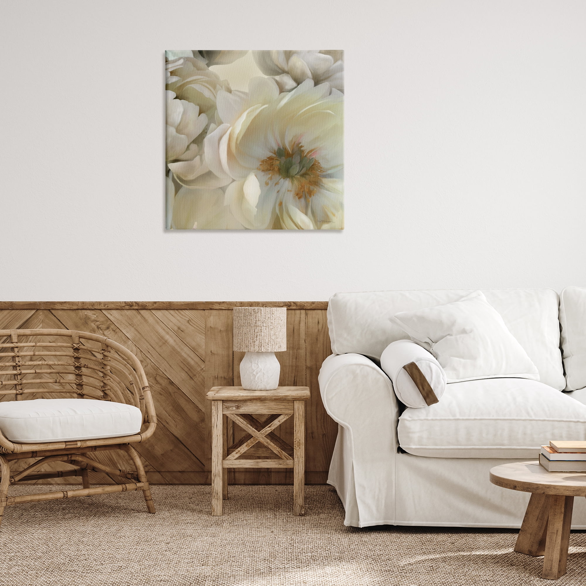 Stupell Industries Curled Magnolia Petals Plants & Flowers Photography Wrapped Canvas Art Print Wall Art, 30 x 30