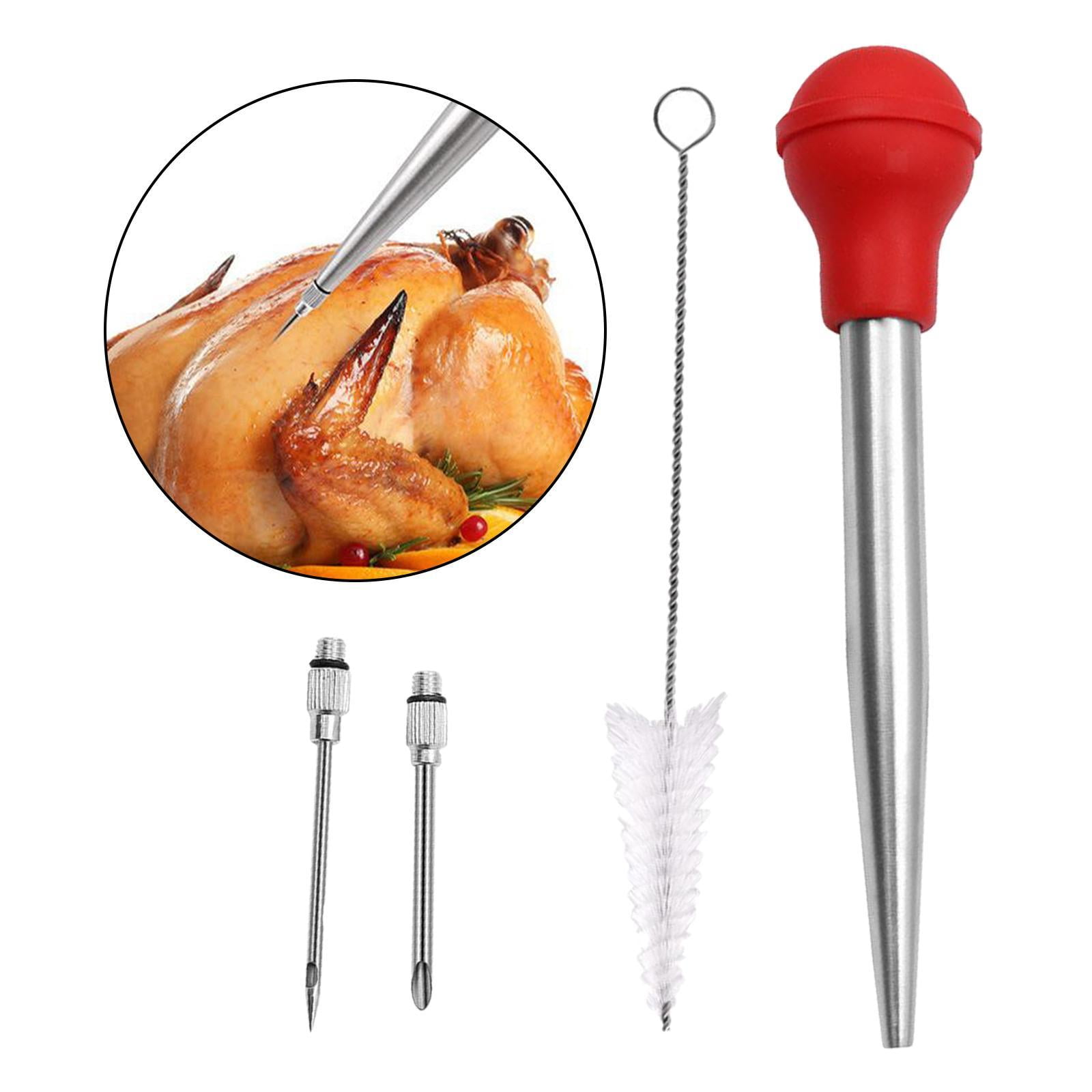 Stainless Turkey Baster Syringe Pump Needle For Basting Cooking Beef Pork